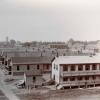<p>View of the central and western parts of the Barracks Area circa 1892 showing the mix of wood-frame and brick buildings of the period.</p>